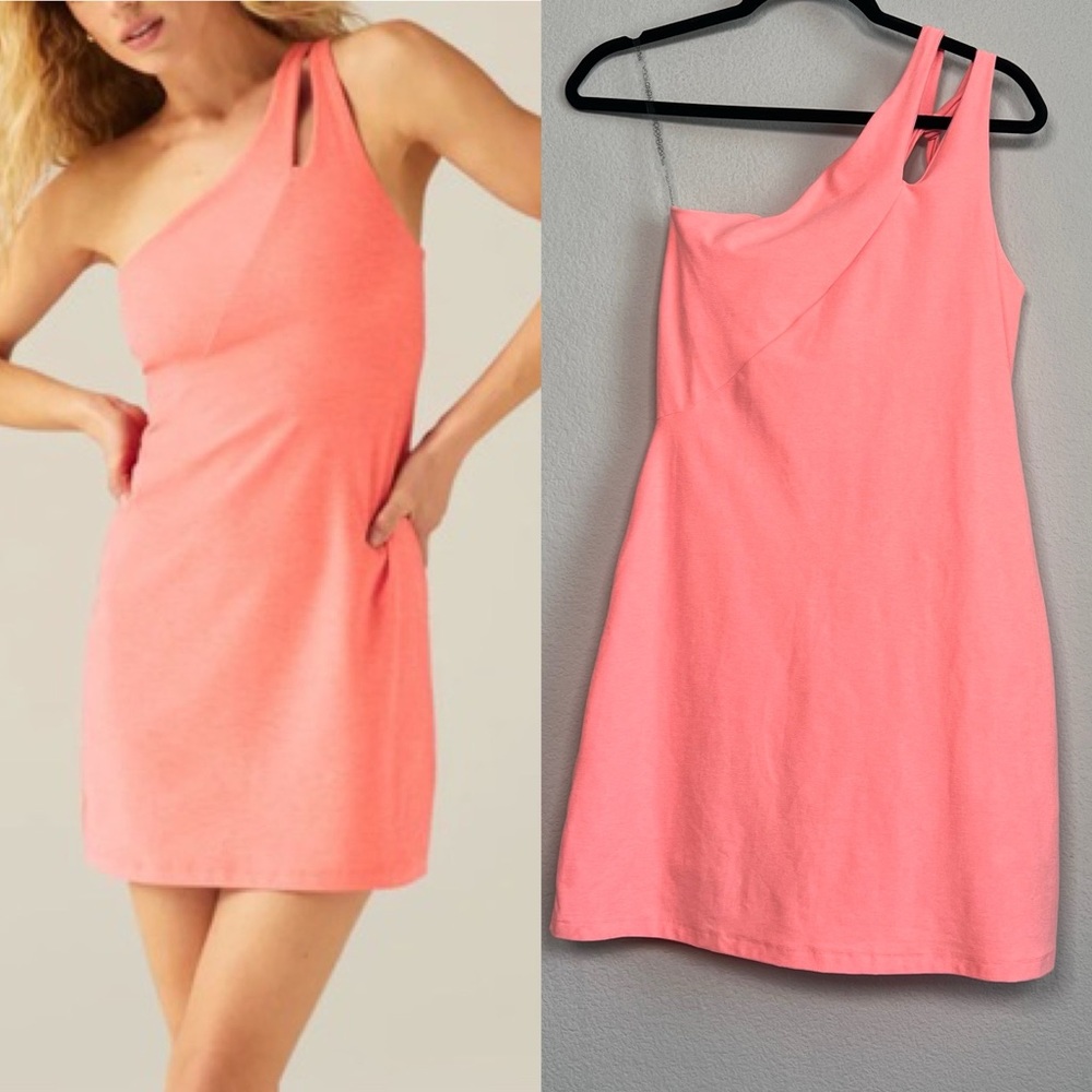 Beyond yoga Spacedye Lost Your Mind Dress Electric Peach Heather Size Small